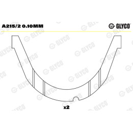Panewka oporowa wału korbowego GLYCO A215/2 0.10mm