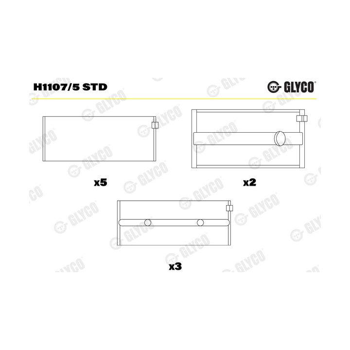 Panewki wału korbowego GLYCO H1107/5 STD