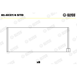 Panewki łożyska korbowodu GLYCO 01-4137/4 STD