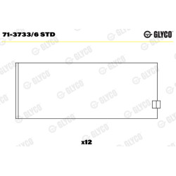 Panewki łożyska korbowodu GLYCO 71-3733/6 STD