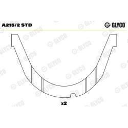 Panewka oporowa wału korbowego GLYCO A215/2 STD