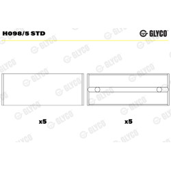 Panewki wału korbowego GLYCO H098/5 STD