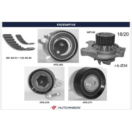 Zestaw rozrządu + pompa wody HUTCHINSON KH 293WP148