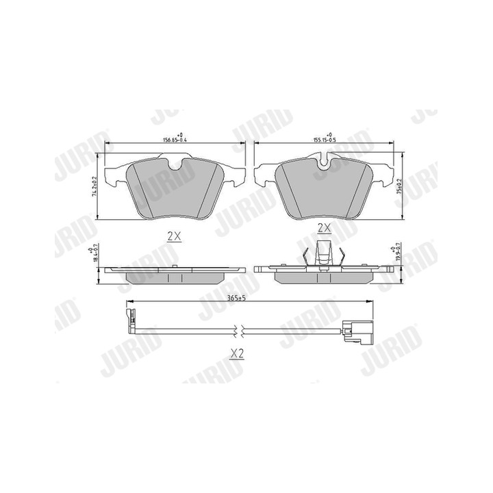 Klocki hamulcowe JURID 573972J