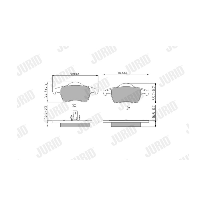 Klocki hamulcowe JURID 573021J