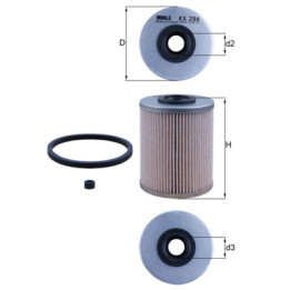 Filtr paliwa KNECHT KX 206D