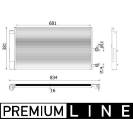 Skraplacz klimatyzacji MAHLE AC 890 000P