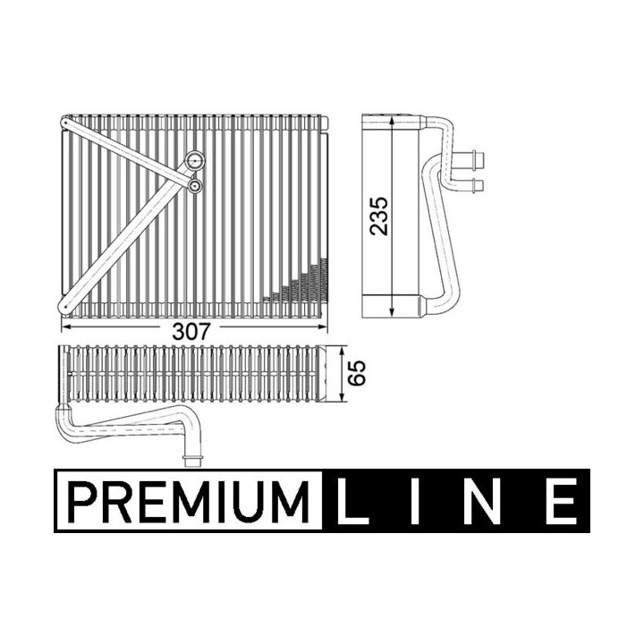 Parownik klimatyzacji MAHLE AE 87 000P