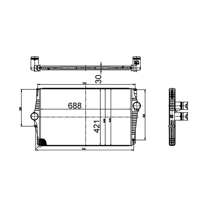 Chłodnica powietrza Intercooler MAHLE CI 520 000S