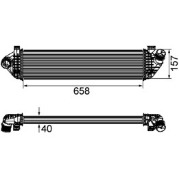 Chłodnica powietrza Intercooler MAHLE CI 198 000P