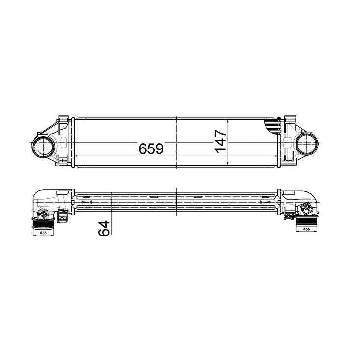 Chłodnica powietrza Intercooler MAHLE CI 521 000S