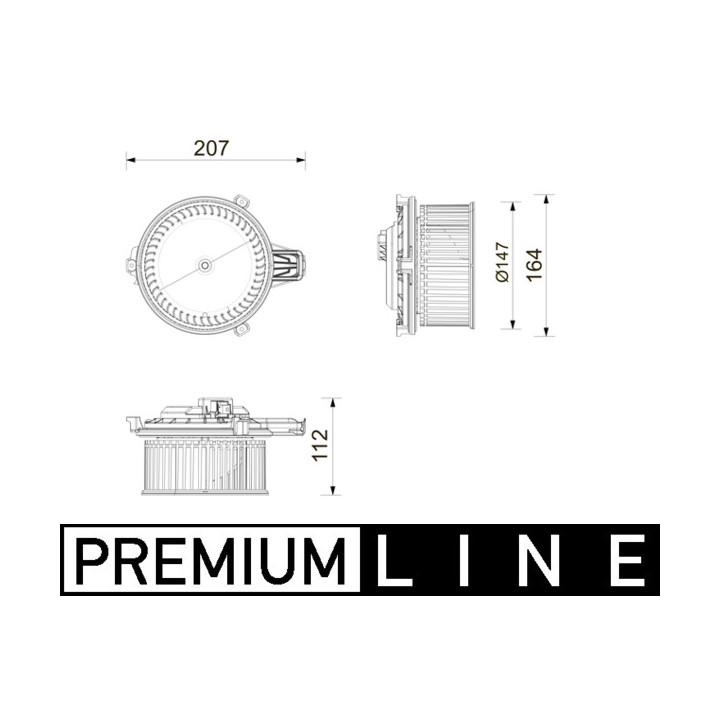 Dmuchawa nawiewu MAHLE AB 443 000P