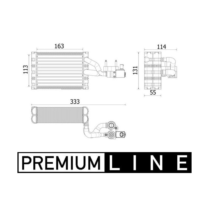 Parownik klimatyzacji MAHLE AE 162 000P