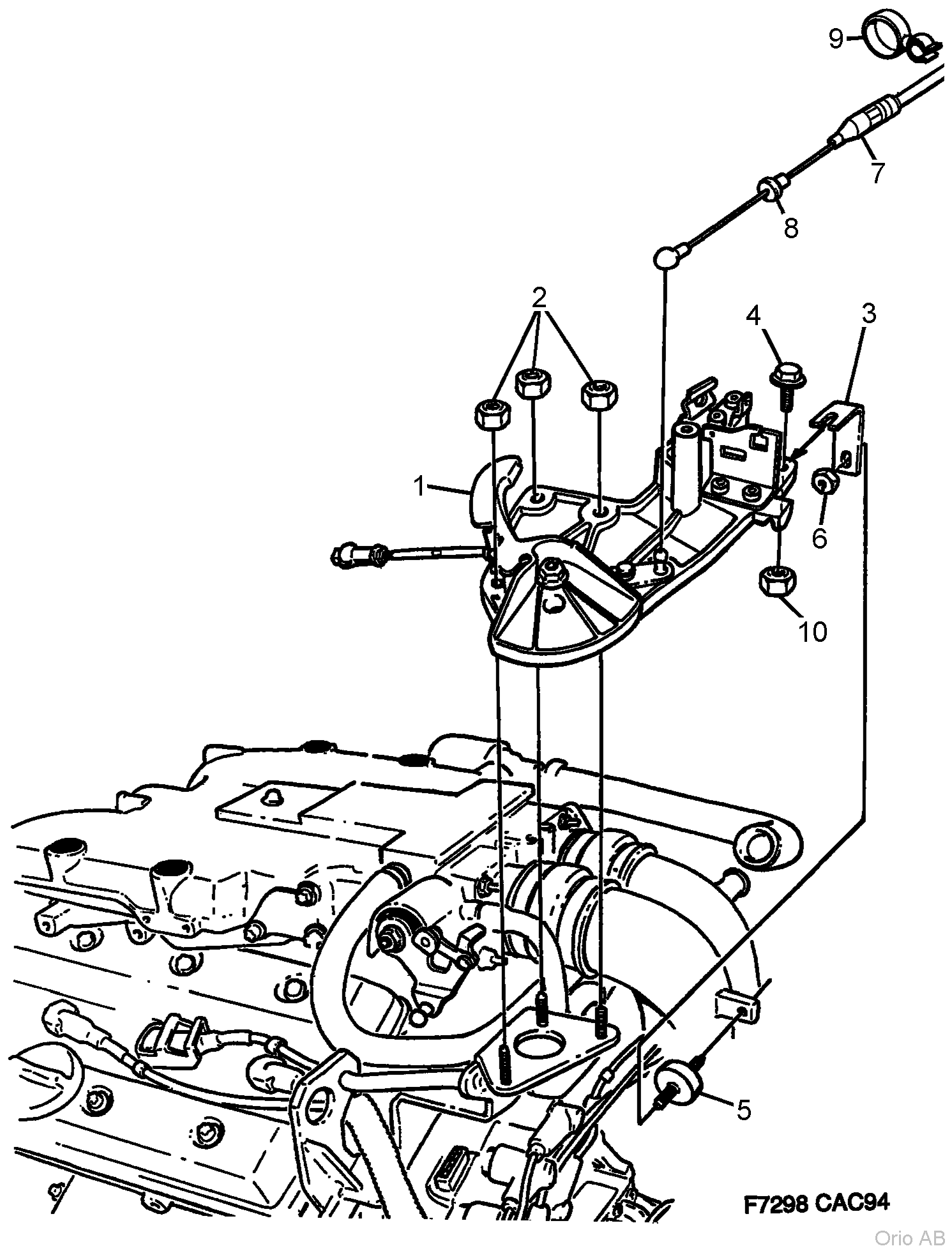 Accelerator control - 6-cylinder (1994 - 1998, 6-CYL)