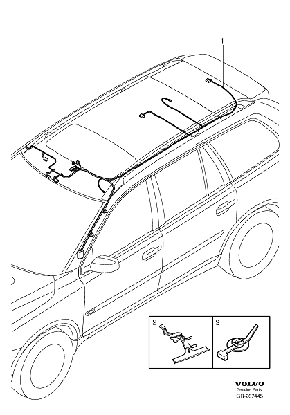 cable harness roof, without sunroof
