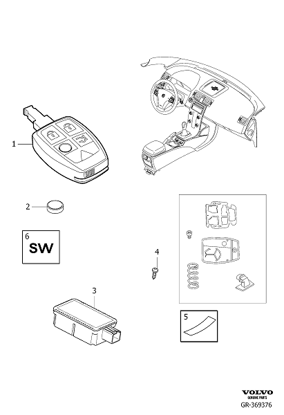 remote control key system, without keyless entry system